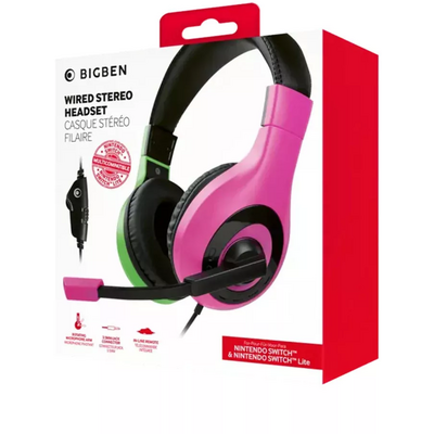 Bigben Interactive Stereo Gaming Headset V1 Nintendo Switch Pink/Green