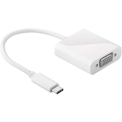 Goobay USB Type-C apa - VGA anya átalakító, fehér