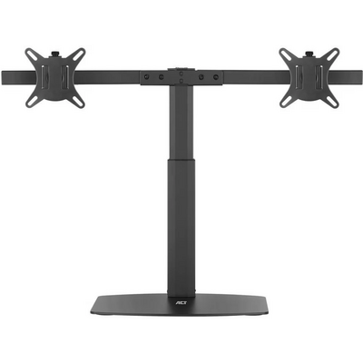 ACT AC8332 Free Standing Gas Spring Dual Monitor Arm Office Crossbar 10"-27" Black