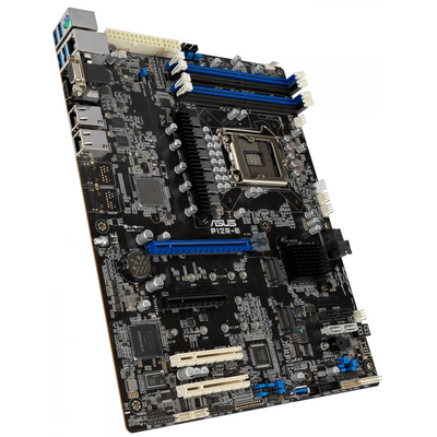 ASUS szerver MB P12R-M LGA1200 Xeon E-2300,4UDIMM,6SATA,1xM.2,2xX710AT2+1Mgmt, m