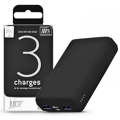 Juice JUI-PBANK-3-ECO-BLK ECO 3 10000mAh 15W fekete powerbank