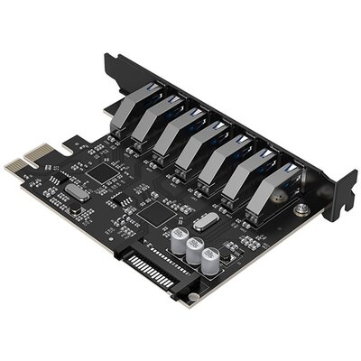 Orico PVU3-7U-V1 7 Port USB3.0 PCI-E Expansion Card with Dual Chip