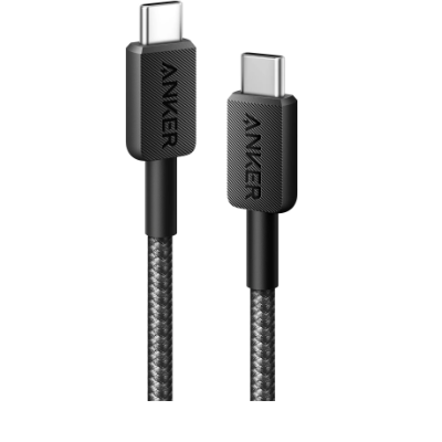 ANKER Töltőkábel, 322, USB-C - USB-C, 0,9 méteres, fekete - A81F5G11