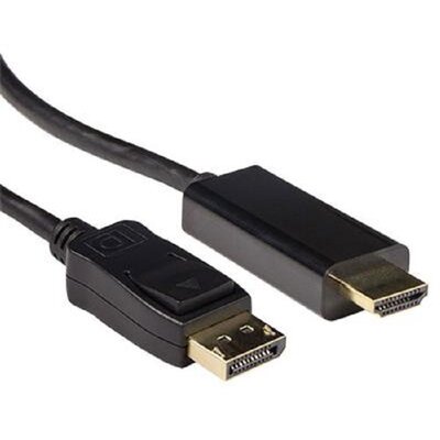 ACT Conversion DisplayPort male to HDMI-A male cable 1,8m Black