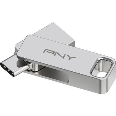 PNY 128GB Duo Link Flash Drive USB3.2 Silver