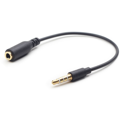 Gembird CCA-419 3.5 MM 4-PIN audio cross-over adapter cable 0,18m Black