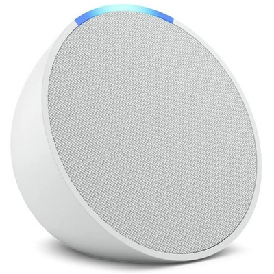Amazon Echo Pop Full sound compact Bluetooth smart speaker with Alexa Glacier White