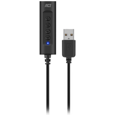 ACT AC9360 USB-A External Sound Card 2.0 USB Hangkártya