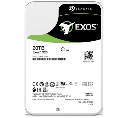 SEAGATE 3.5" HDD SATA-III 20TB 7200rpm 256MB Cache Exos X20