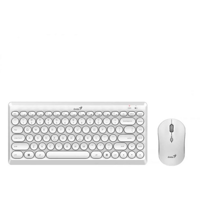 Genius LuxeMate Q8000 Stylish Wireless Keyboard & Mouse Combo White HU