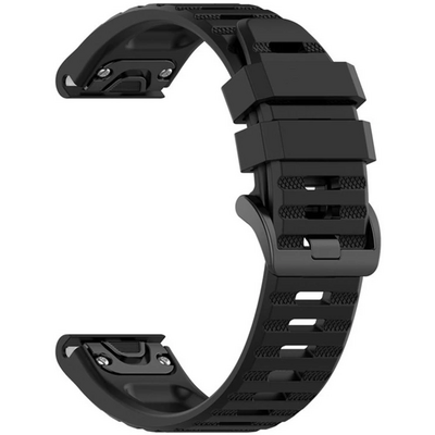 FIXED Silicone Strap for Garmin QuickFit 22mm, black