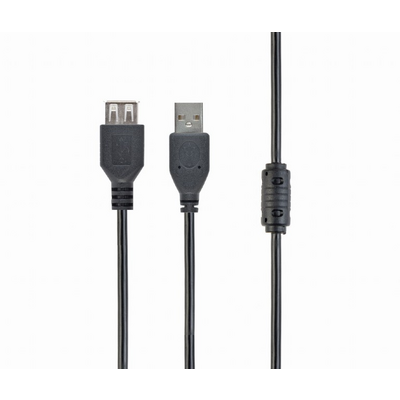 Gembird CCF-USB2-AMAF-15 USB-A 2.0 cable with ferrite core 4,5m Black