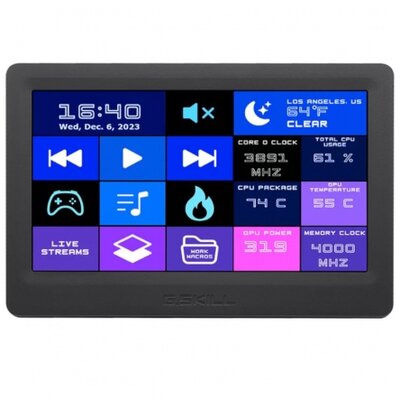 G.SKILL WigiDash 7-inch touch display widget dashboard
