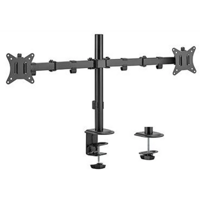 Gembird MA-D2-01 Adjustable Desk 2-Display Mounting Arm 17"-32" Black