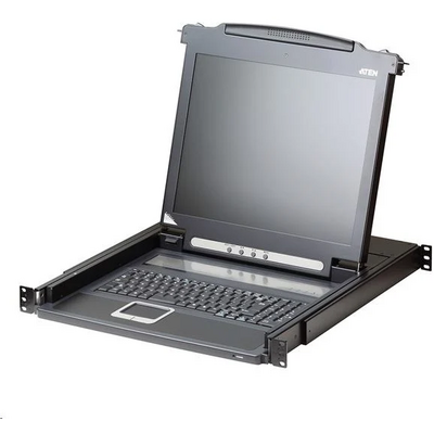 ATEN CL1000 Single Rail LCD Console 17" PS/2 VGA LCD Console W/USB Black