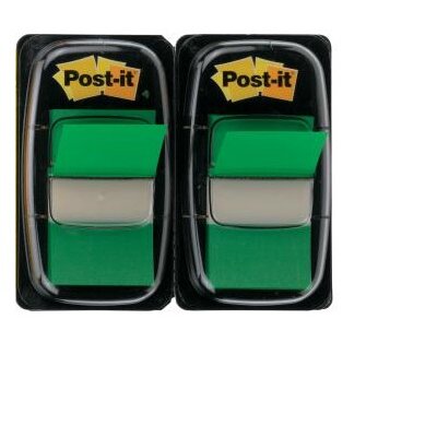 Post-it 25x43mm öntapadós 2x50db zöld jelölőcímke