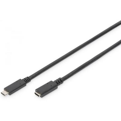 Assmann USB Type-C extension cable, type C 1,5m Black