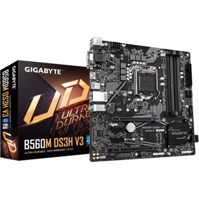 GIGABYTE Alaplap S1200 B560M DS3H V3 INTEL B560, mATX