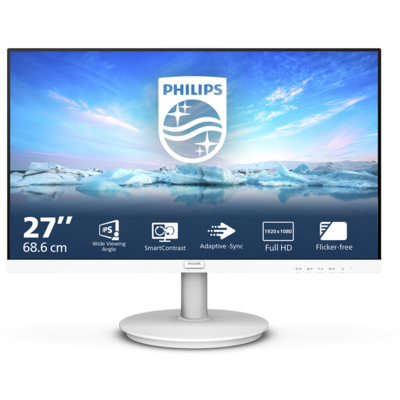 PHILIPS IPS monitor 27" 271V8AW, 1920x1080, 16:9, 250cd/m2, 4ms, HDMI/VGA, hangszóró, fehér