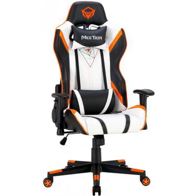 Meetion MT-CHR15 gamer szék black+white+orange