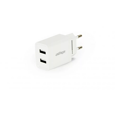 Gembird 2-port 20 W USB fast charger White