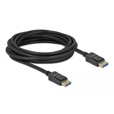 DeLock DisplayPort cable 8K 60 Hz 40 Gbps 5m Black