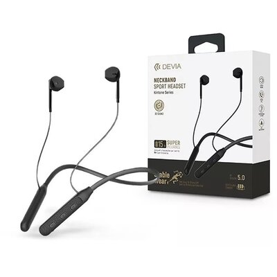 Devia ST365157 Sport fekete bluetooth fülhallgató