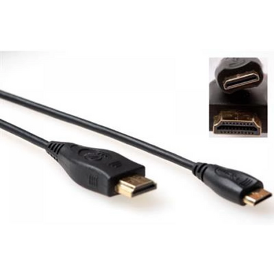 ACT HDMI High Speed v1.4 HDMI-A male - HDMI-C male cable 1m Black