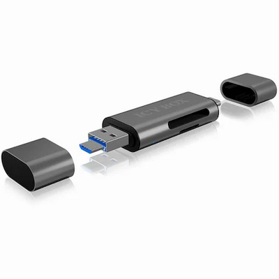 Raidsonic Adapter IcyBox ext. Kartenleser USB/microUSB/USB-C &gt; SD/mSD retail