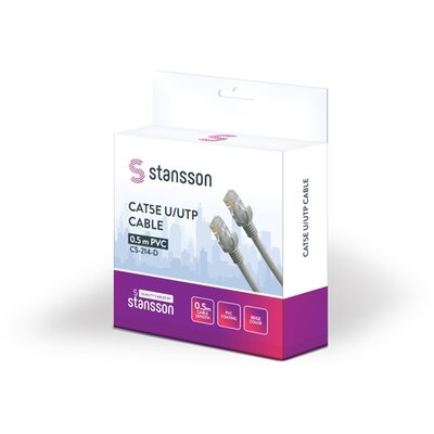 Stansson 50cm Cat5e U/UTP kábel