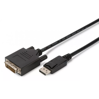 Assmann DisplayPort adapter cable, DP - DVI-D (Dual Link) (24+1) 5m Black