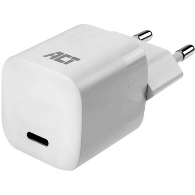 ACT AC2130 Compact USB-C Charger 33W with Power Delivery and GaNFast White