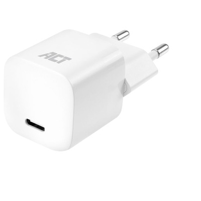 ACT AC2120 Compact USB-C Charger 20W with Power Delivery White