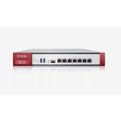 ZYXEL Tűztfal 2x2.5-GbE port + 6x1-GbE +1xUSB 3.0 + 1konzol port + 1 év Security Bundle, USGFLEX200H-EU0102F