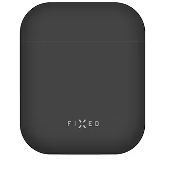 FIXED Ultrathin Szilikon Tok Silky Apple Airpods, Fekete