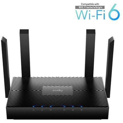 CUDY WR3000 kétsávos AX3000 gigabit WIFI 6 MESH fekete router