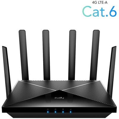 CUDY LT700 kétsávos AC1200 WIFI Dual nanoSIM 4G LTE CAT6 fekete router