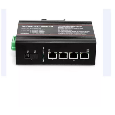 LINKEASY ipari switch,1xGE SFP+4x10/100/1000BaseTX, duál DC10~58V bemenet, DIN sín, -40~+85C