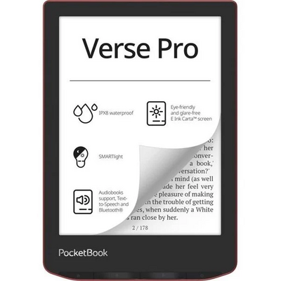 PocketBook Verse Pro PB634 6" E-book olvasó 8GB Passion Red