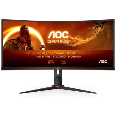 AOC 34" CU34G2XP/BK AdaptiveSync - 1500R - VA