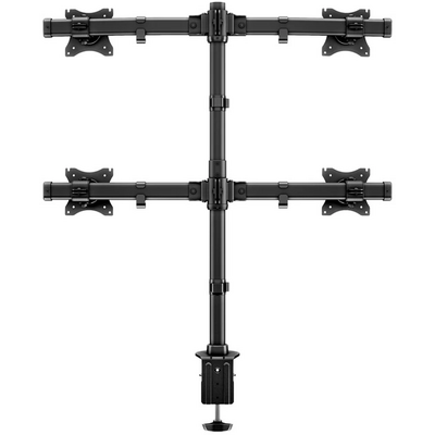 Multibrackets asztali rögzítő Quad, dönthető, forgatható 15-27", fekete