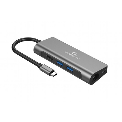 Gembird A-CM-COMBO5-02 USB Type-C 5-in-1 Multi-Port Adapter Space Grey
