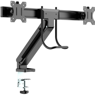 MULTIBRACKETS Asztali konzol (2 képernyős), M Deskmount Slim Basic Dual (17-27", max.VESA: 200x200 mm, 6 kg)