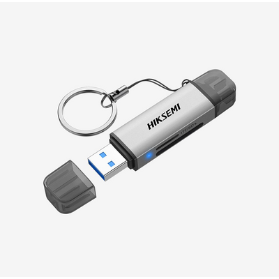 HIKSEMI Kártyaolvasó USB 3.0/Type-C SD & TF kártya, (5Gbps), Szürke (HIKVISION)