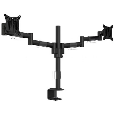 MULTIBRACKETS 2 karos asztali konzol, M VESA Deskmount Officeline Dual Black (15-30", max.VESA: 100x100 mm, 7 kg)