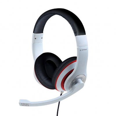 Gembird MHS-03-WTRDBK Stereo Headset White/Red/Black