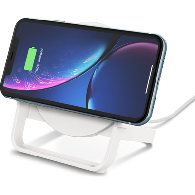 Belkin 10W WIRELESS CHARGING STAND MICROUSBCABLE W/POWER SUPP WHITE