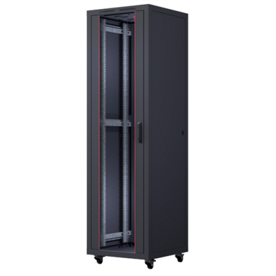 NET FORMRACK 26U Cosmoline 600x600 19" szabadon álló rack szekrény - RAL9005 fekete