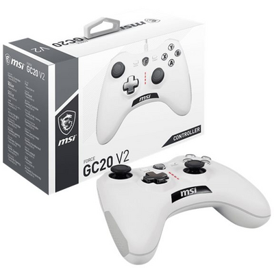 MSI ACCY Force GC20 V2 Wired Game Controller, White