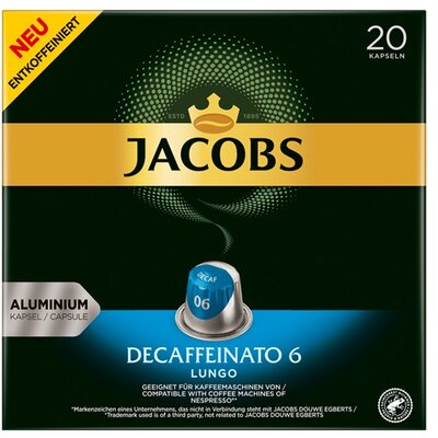 Douwe Egberts Jacobs Lungo 6 Decaffeinato koffeinmentes 20db kávékapszula